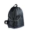 BIG star JJ574023 Damenrucksack, schwarzes Öko-Leder mit stilvoller Kette