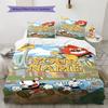 Name Custom Cuphead Game Pattern Bedding Set Quilt Cover Pillowcase Home Decor Gift (1 * duvet cover + 2 * pillowcase, without core)