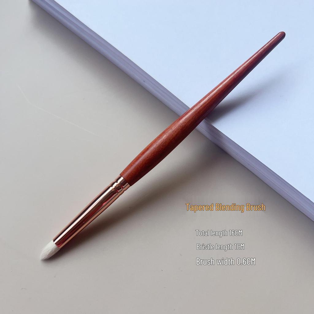 Handmade Sandalwood Eyeshadow Brush Set - Fine Pointed Wool for Blending, Laydown, Eye Corner, and Highlight.