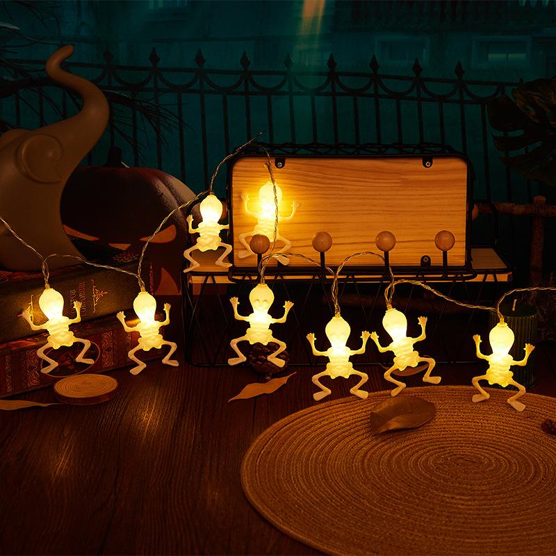 Halloween Augapfel Lichterkette LED Batterie Leuchtende Geisteraugen Lichter Horror Atmosphäre Requisiten für Innen Außen Partydeko