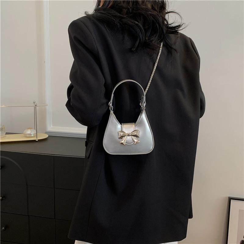 Niche Bow Handbag New Style Sweet and Cool Mini Lipstick Chain Bag Crossbody Bag Women