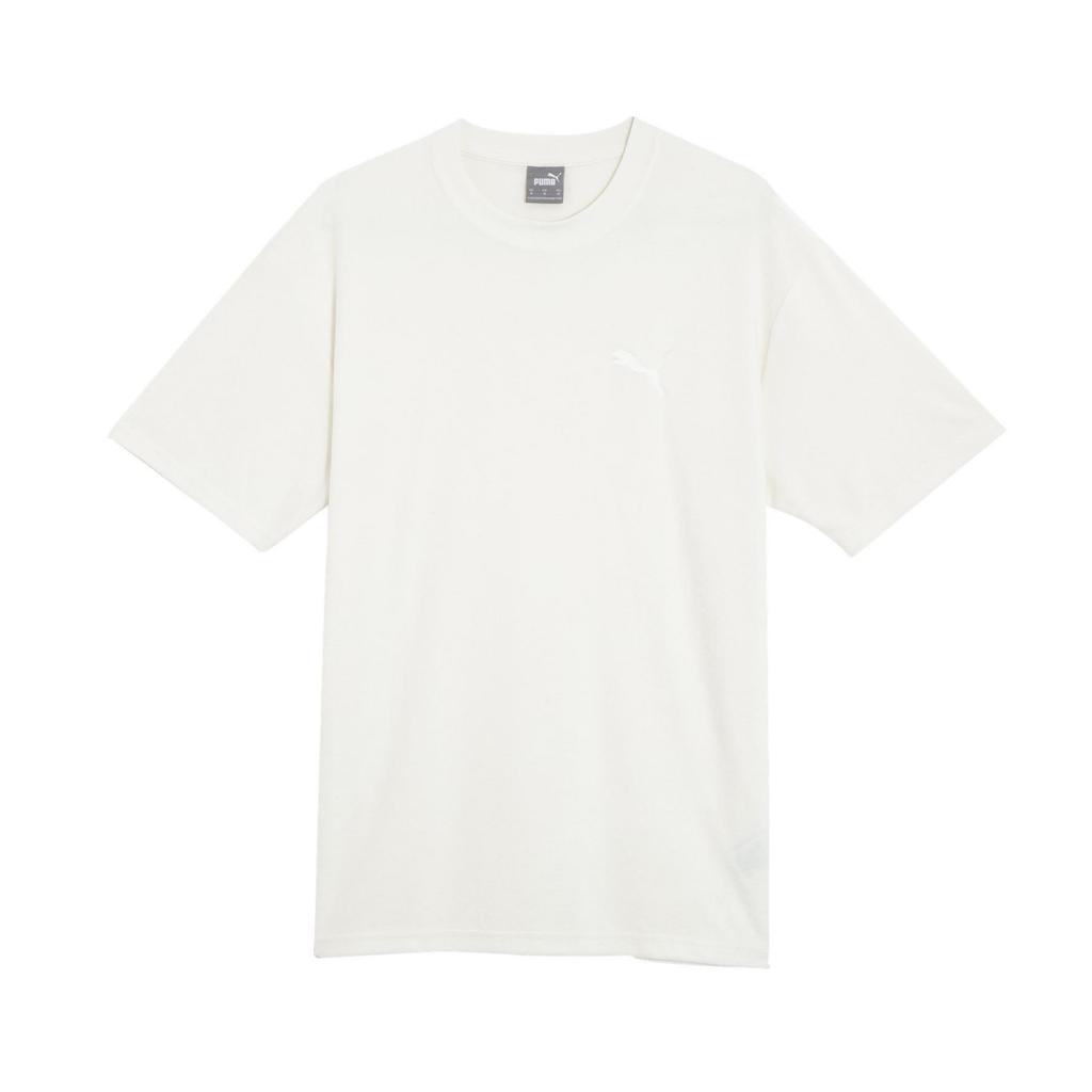 Puma Logo Round Neck Breathable Casual Sports Short Sleeve Drop Shoulder T-Shirt Men T-Shirts White 684354-65