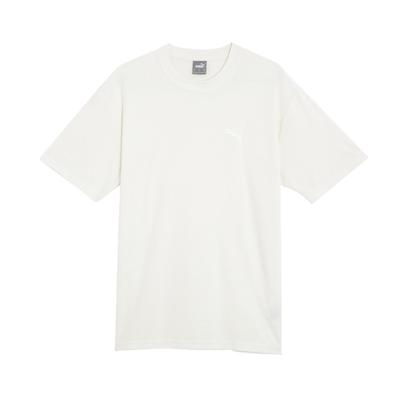 Logo Round Neck Breathable Casual Sports Short Sleeve Drop Shoulder T-Shirt Men T-Shirts White 684354-65