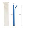 304 stainless steel straw set, reusable with cleaning brush bag
