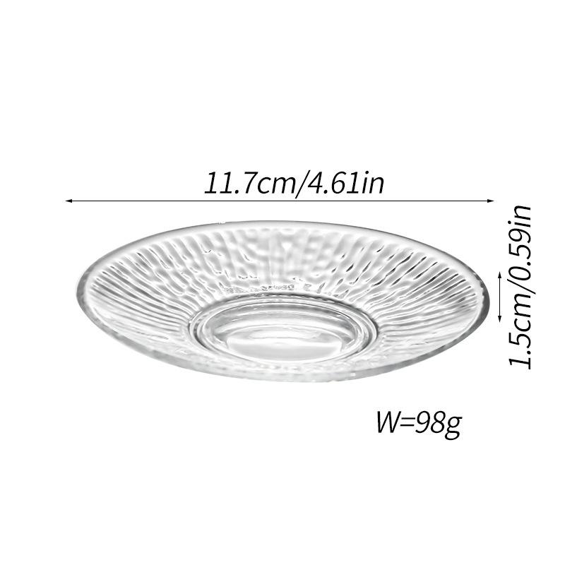 

Transparent Glass Coffee Cup Dish Household Black Tea Glass Water Cup European High-end Exquisite Afternoon Tea Cup Decoration 120ML