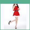 Women Deluxe Mrs Santa Claus Christmas Fancy Dress Costume With Fluffy Trim For Festive Parties
