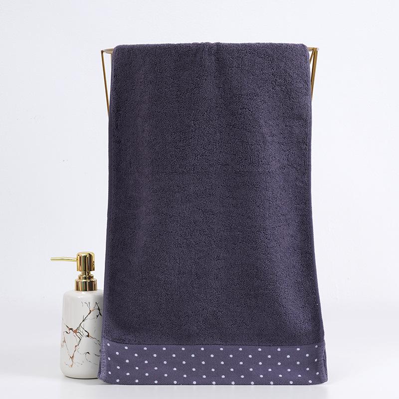 Polka dot broken file plain face towel soft absorbent household towel pure cotton supermarket jacquard towel
