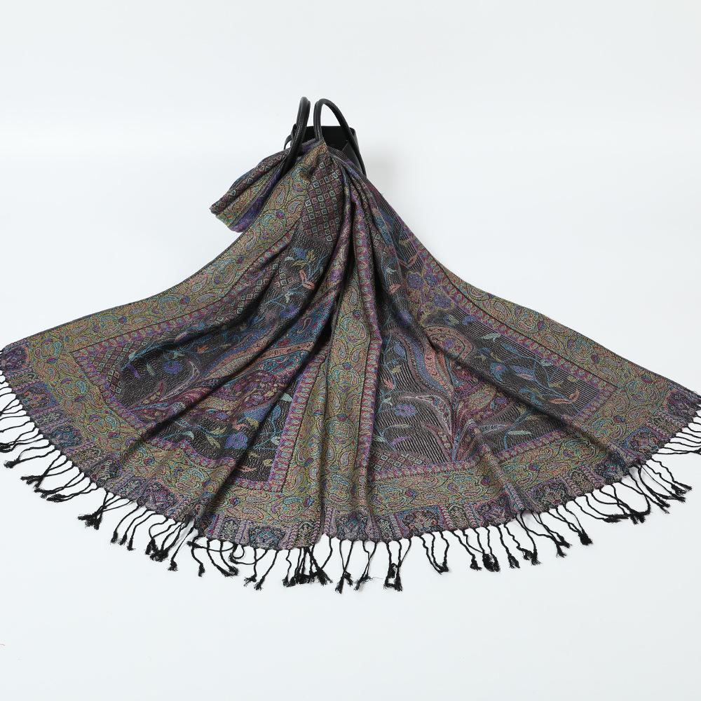 New red shawl with women's travel vacation photo scarf warm scarf cape