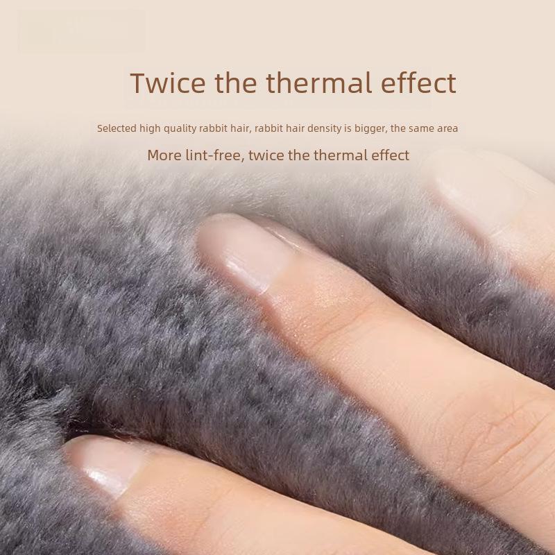 Thickened Anti-Rabbit Fur Warm Knit Knee Pads for Cold Legs - Autumn/Winter New