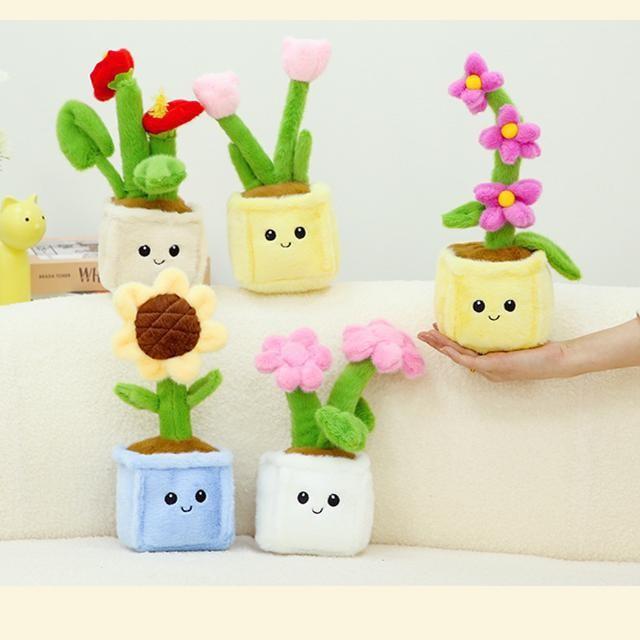Flower Plush Lifelike Pot Plant Soft Toy Apply Children Gift And Room Decoration
