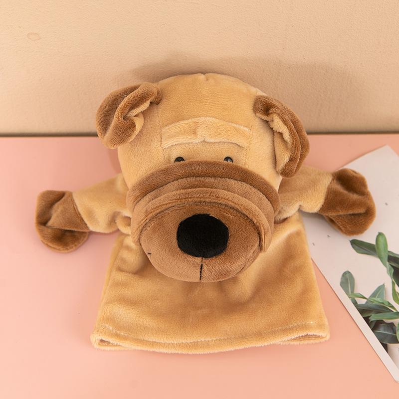 Hand puppet toy animal gloves mouth action plush doll