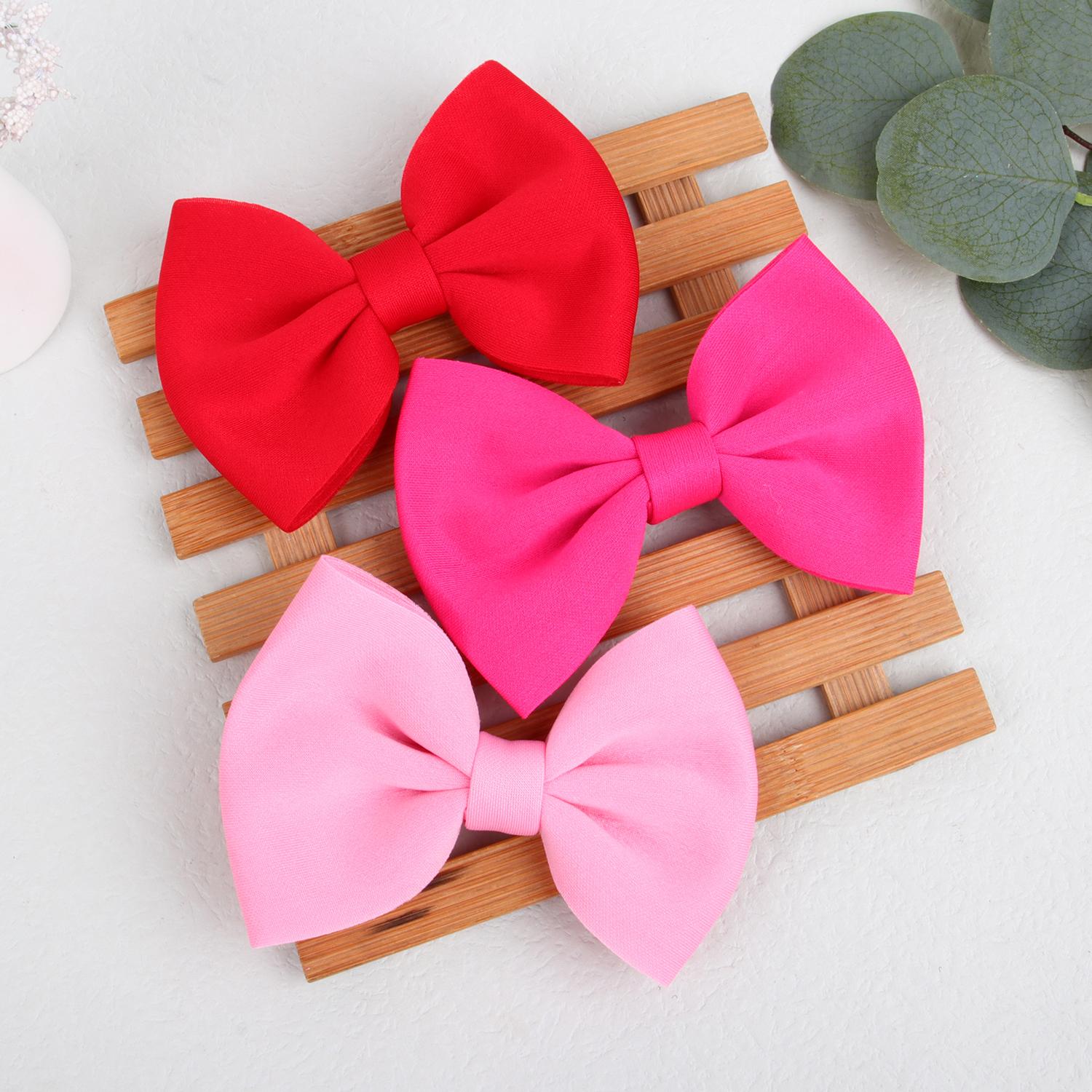 

3 шт. Тканевые банты для волос с заколками для девочек 5 дюймов Большие банты Заколки-невидимки Заколки Зажимы для волос Детские Детские Аксессуары для волос