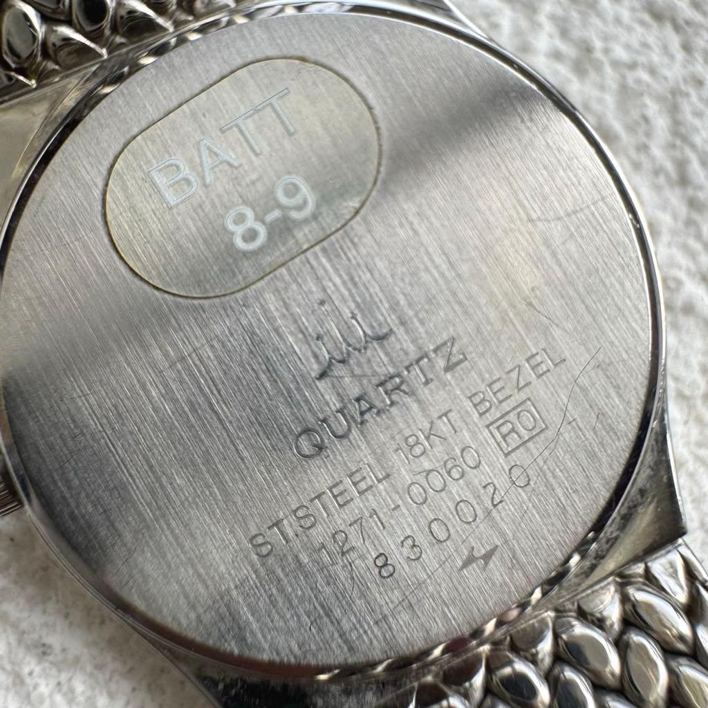 Used [New battery] SEIKO Credor 18KT bezel ladies watch