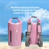 1PCS Carbon Fiber Waterproof Dry Bag Lightweight Beach Rafting Swimming Bucket Handbag Outdoor Backpack