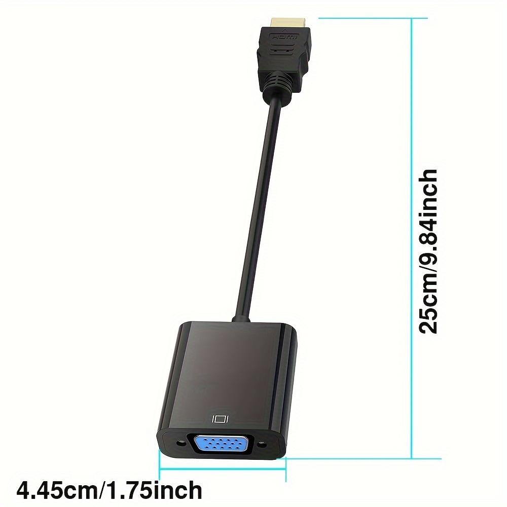 

HDMI to VGA, Позолоченный адаптер HDMI to VGA для компьютеров, настольных ПК, ноутбуков, ПК, мониторов, проекторов