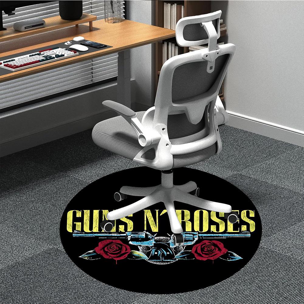 

1pc Guns N RosesChair Carpet for Office, Non-slip, Soft and Durable Office Rug, Perfect for Office yy250925125 80cm by 80cm