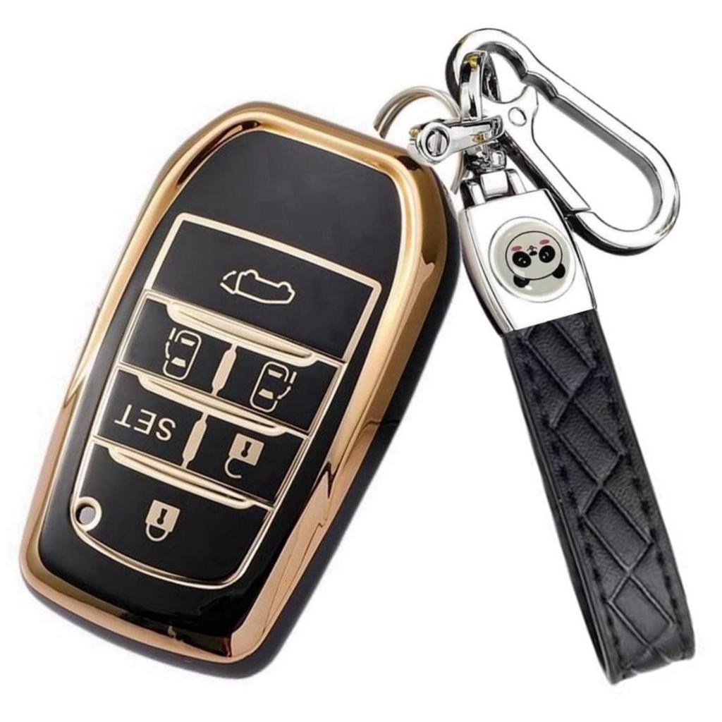 ZANEKO Alphard Key Case Compatible Toyota Alphard 30 Series Early Late Key Cover (Black), black (2)