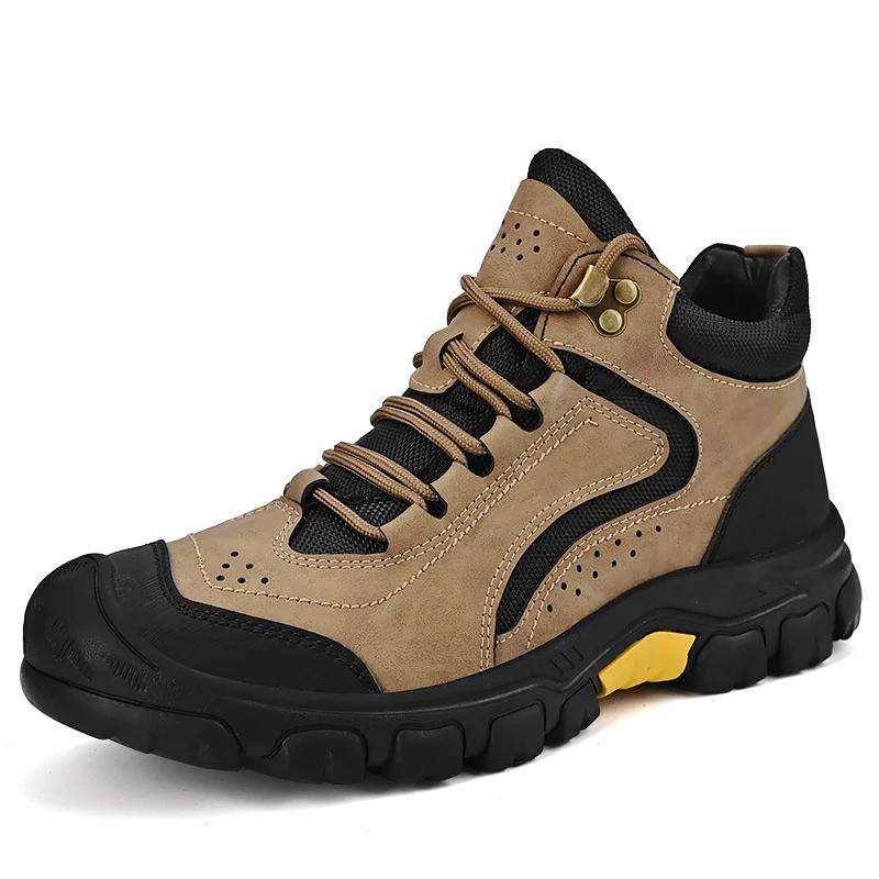 High-quality Men's Mountaineering Boots Waterproof and Anti Slip Outdoor Sports Travel Shoes Hiking Boots Men Winter Snow Boots