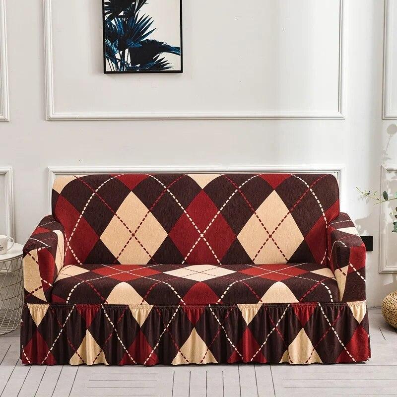 Elastyczna spódnica narzuty na sofy do salonu elastyczne narzuty na sofę funda sofa krzesło narzuta na sofę Home Decor duży rozmiar 350cm