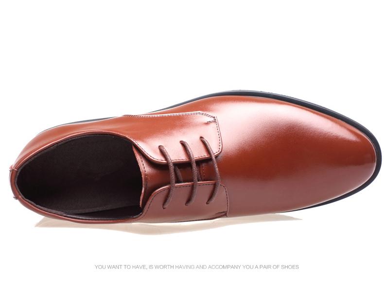 Pánské formální kožené boty pro podnikání - Měkká podrážka, Prodyšné, Neformální, Šněrovací, Černé, Britský Korejský styl