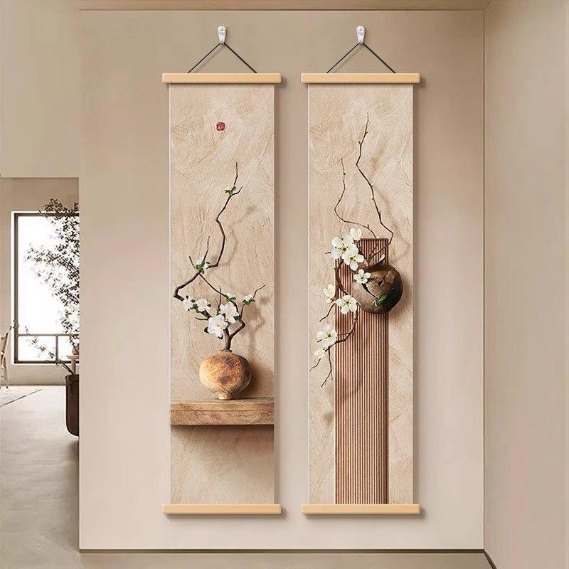 Japanese Zen Wall Hanging Decor for Tea, Corridor, Background Wall - Enso Circle Rock Garden Cloth Tapestry, Room Decor Aestheti