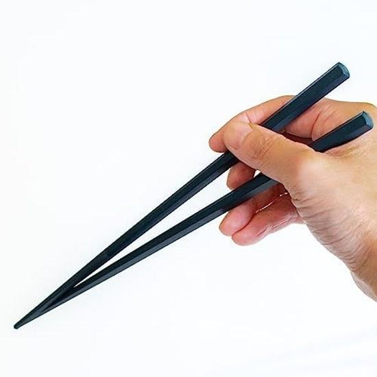Sunny Life Design chopsticks dishwasher safe 23cm set 5 commercial use made resin guests pointed hexagonal black Japan 264833