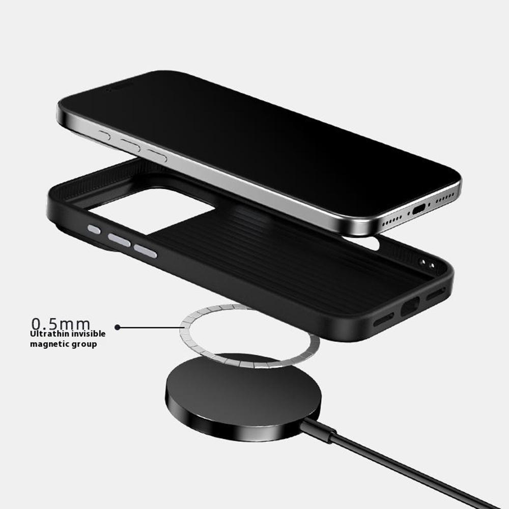 ABEEL For iPhone 17 Case Compatible with MagSafe Printed PC TPU Aluminum Alloy Leather Phone Cover