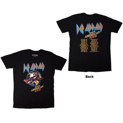 Def Leppard TShirt North American Tour Black Back Print OFFICIAL NEW