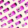 Square Press On Nail Flower Fake Nail Glues On Nail Artificial Acrylic Nail 24pcs Stick On Nail for Womens and Girls