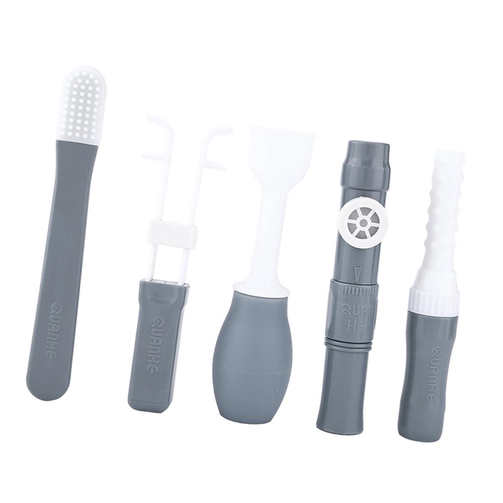 5pcs Set Oral Lips Muscle Perceiving Training Recovery Trainer Massager Brush Health Care