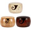 Bol à fil en bois Bol à fil à tricoter avec couvercle Organisateur de pelotes de laine Bol de rangement portable pour la laine Accessoires de crochet