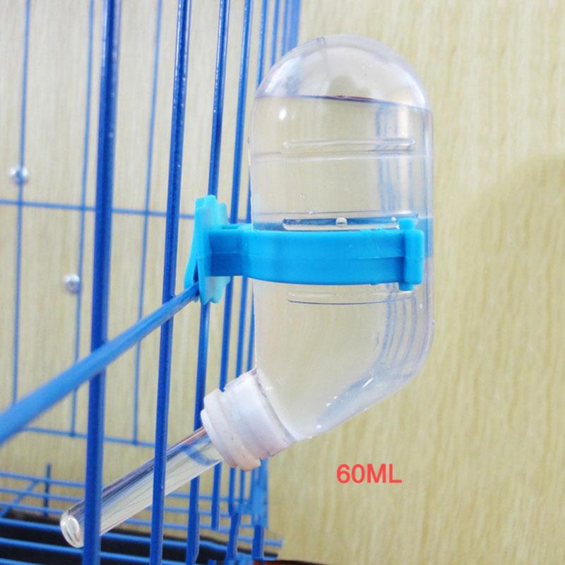 

60ml Plastic Hamster Water Drinking Bottle Rat Pet Dispenser Cylindrical Feeder Cage Hanger Water Bottle Dispenser With Clip 60ml
