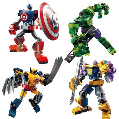 Heta Superhjältar Actionfigur Byggklossar Spiderman Miles Iron Man War Machine MOC Monteringsbyggklossleksaksmodell för Barn