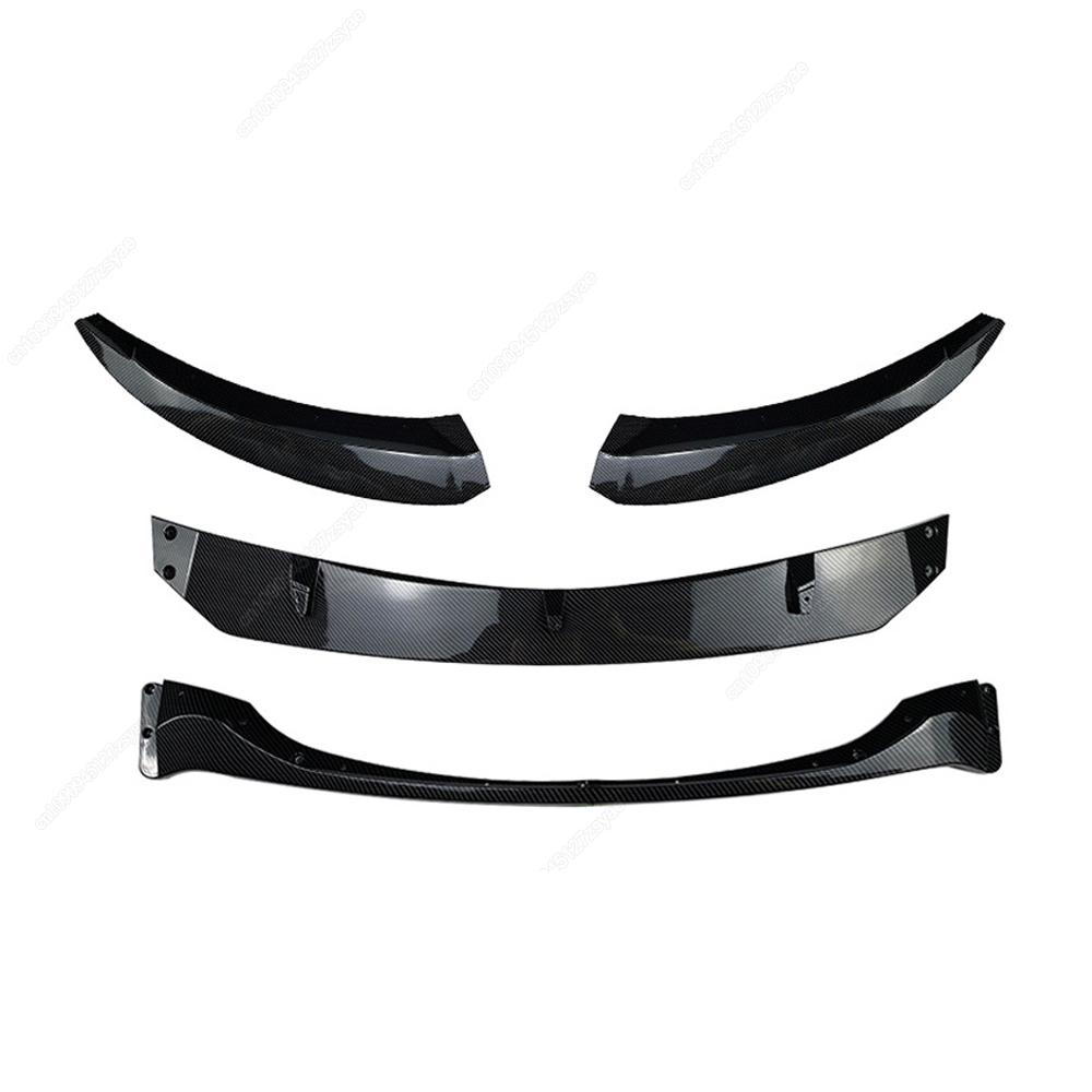 Car Front Bumper Splitter Lip For BMW 1 Series E82 E88 M-Sport Coupe/Cabrio 2007-2014 4Pcs Canard Spoiler Diffuser ABS Body Kits