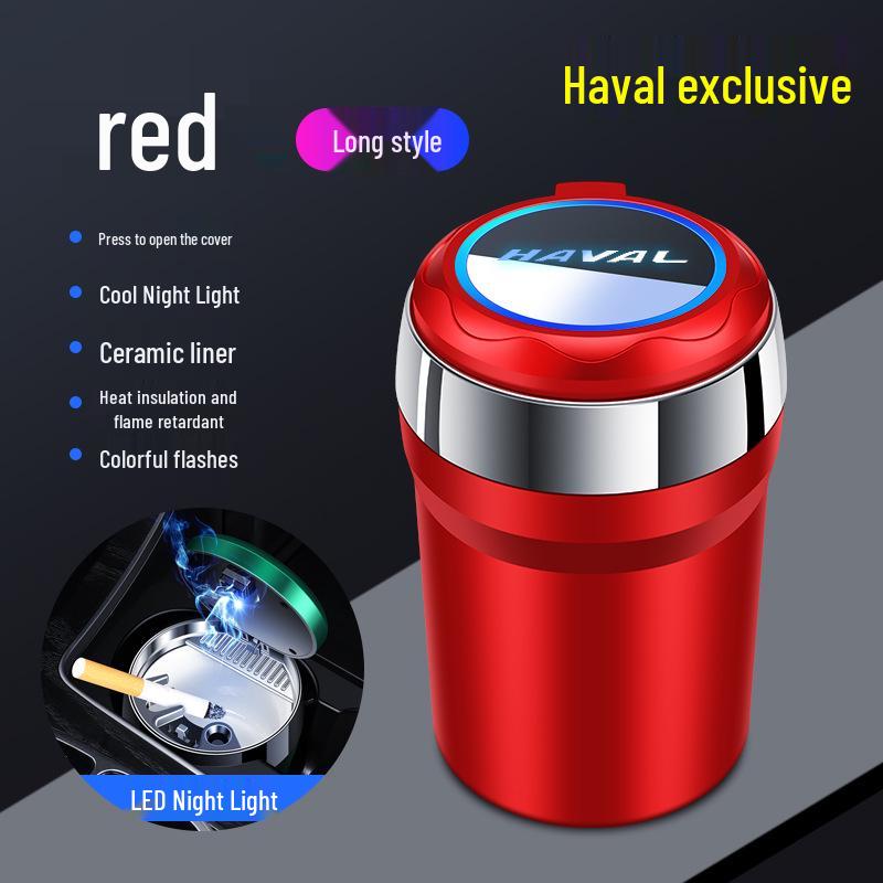 Premium 7-Color Ambient Car Ashtray Light for Haval Models H6, Big Dog, H5, M6, SH9, H4, Chitu F7, XH2