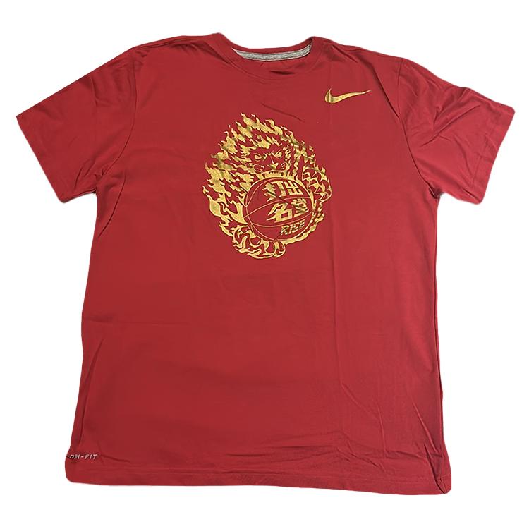 Nike Dri Fit T Shirts Men s Red Crew Neck Moderate 743035-611 XL
