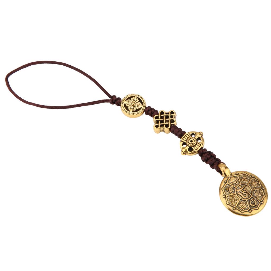Natural Hand Carved Chinese Taiji Bagua Lucky Amulet PendanT necklace(S)