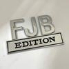 FJB Edition Sticker Car Emblem 3D Raised Letters Decal for Truck Chrome/Black