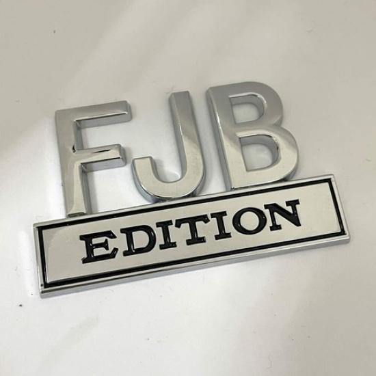 FJB Edition Sticker Car Emblem 3D Raised Letters Decal for Truck Chrome/Black