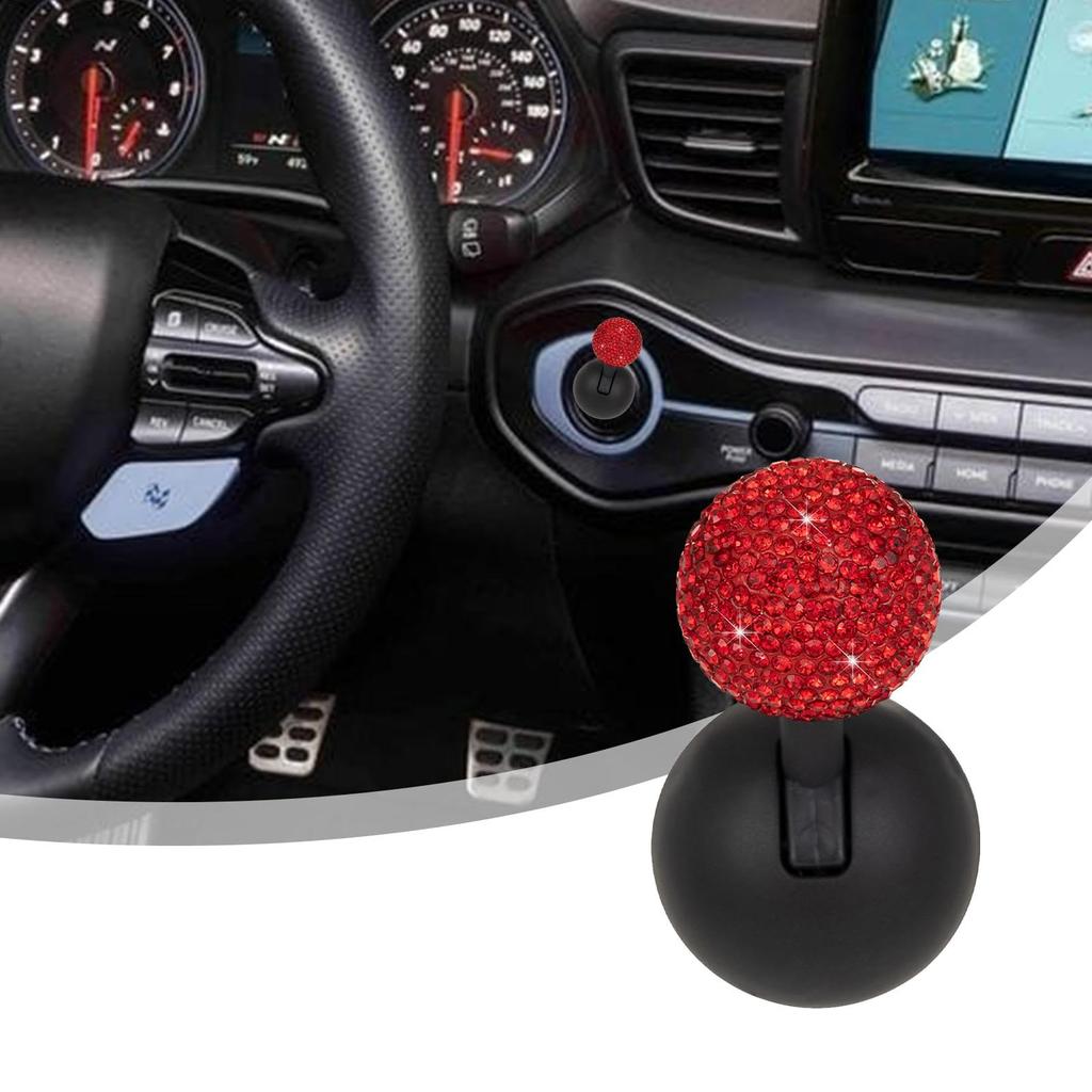 Engine Start Button Lever Car Button Lever,Car One Touch Start Button Lever Rhinestone,Decorative One