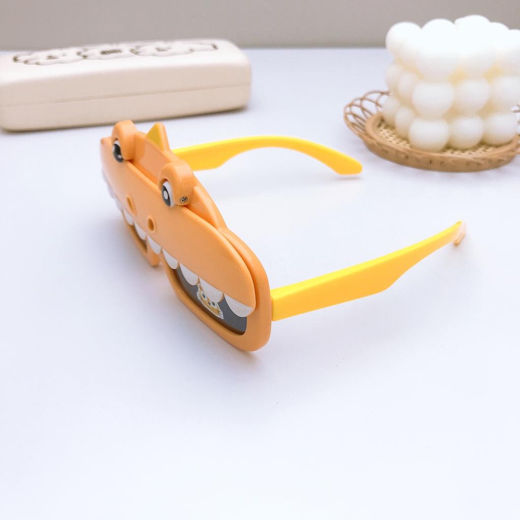 Soft Silicone Children'S Sunglasses Boys Cartoon Flip Dinosaur Polarized Sunglasses Glasses