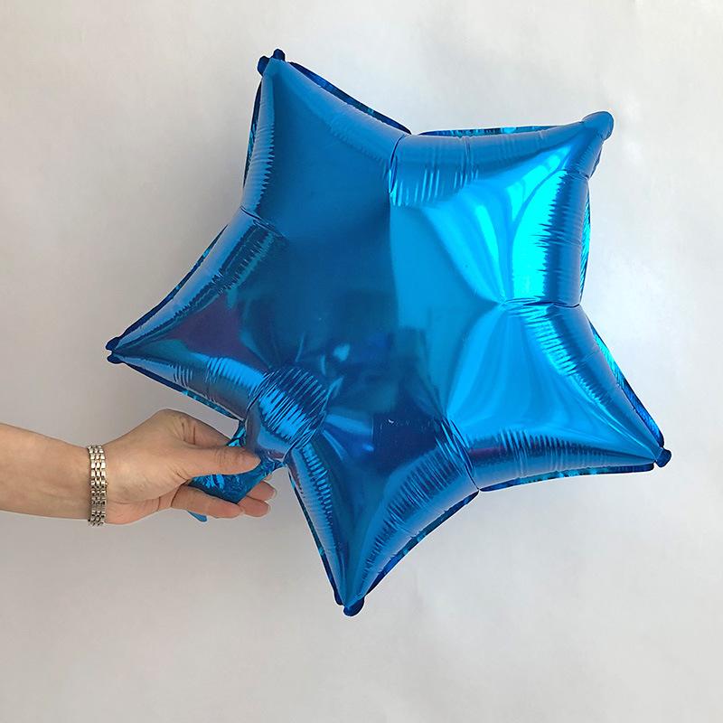 10inch Five-pointed Star Heart Foil Balloons White Black Pentagram  Balloon Kids Toy Wedding Birthday Party Decoration