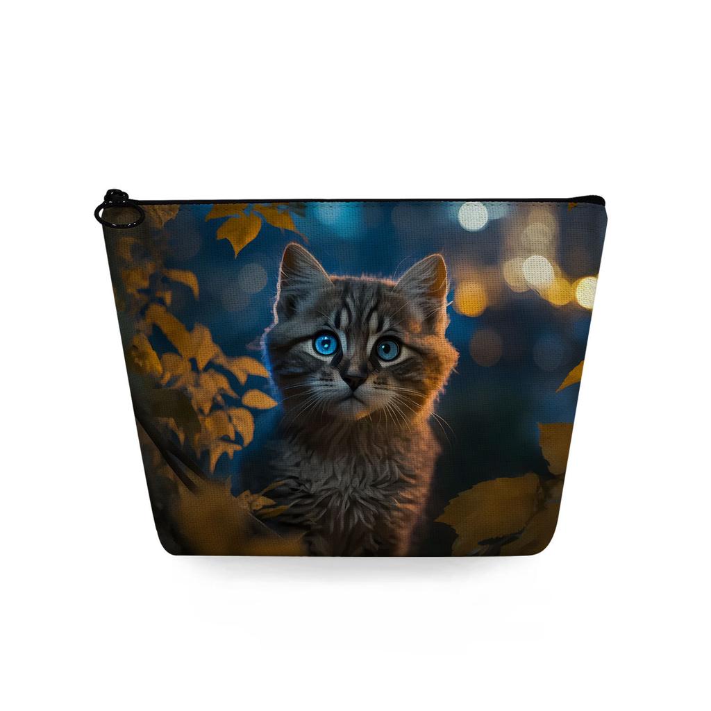 Women Cat Print Cosmetic Bag Toiletries Organize Travel Storage Case 6771