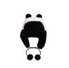 Vallée Malade Même Panda Chapeau Thunderbolt Femme Hiver Mignon Noir et Blanc Peluche Chaud Protection Oreilles Chapeau Bonnet de Ski Cyclisme