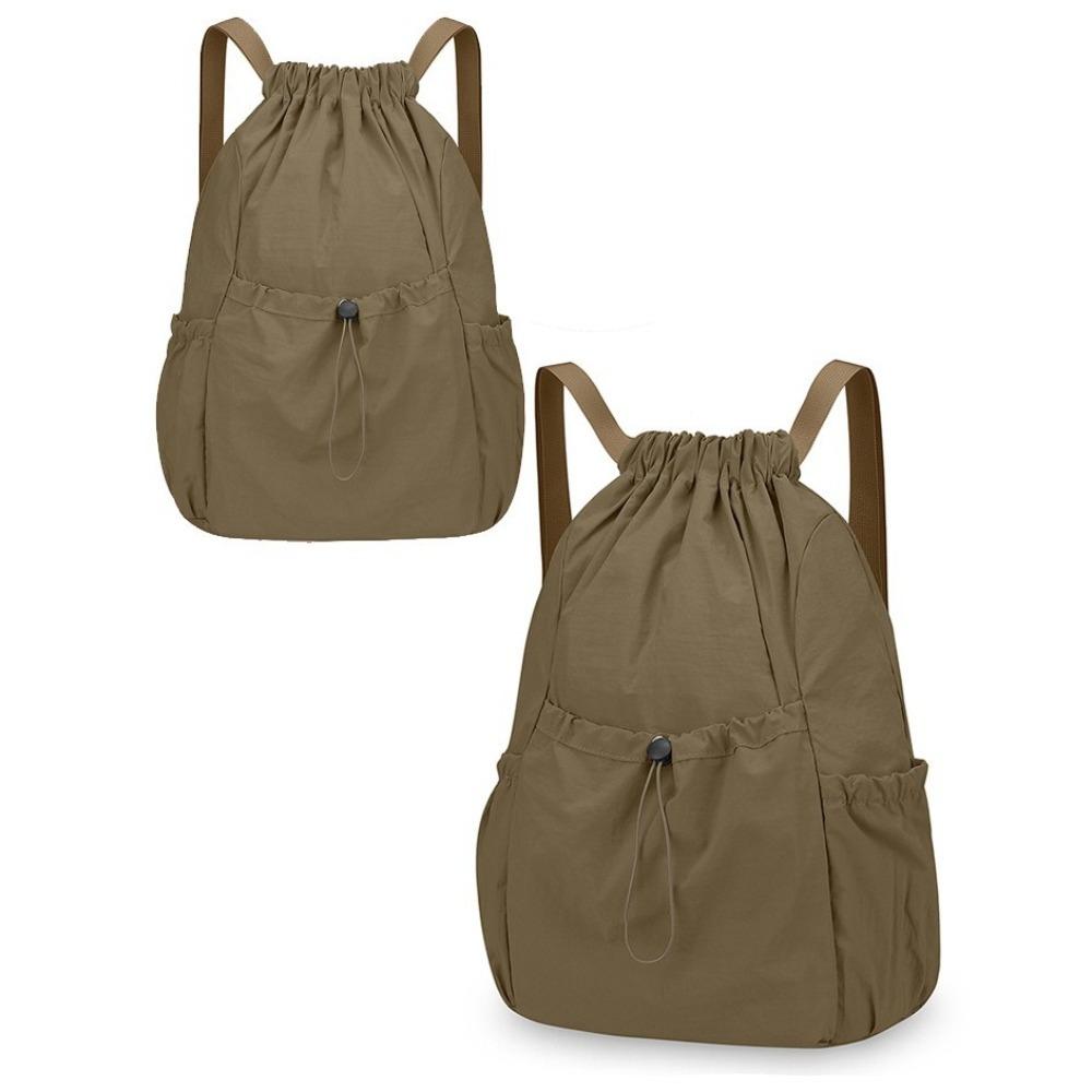 Korean Style Travel Backpack Lightweight Student Schoolbag Casual Drawstring Backpack Men