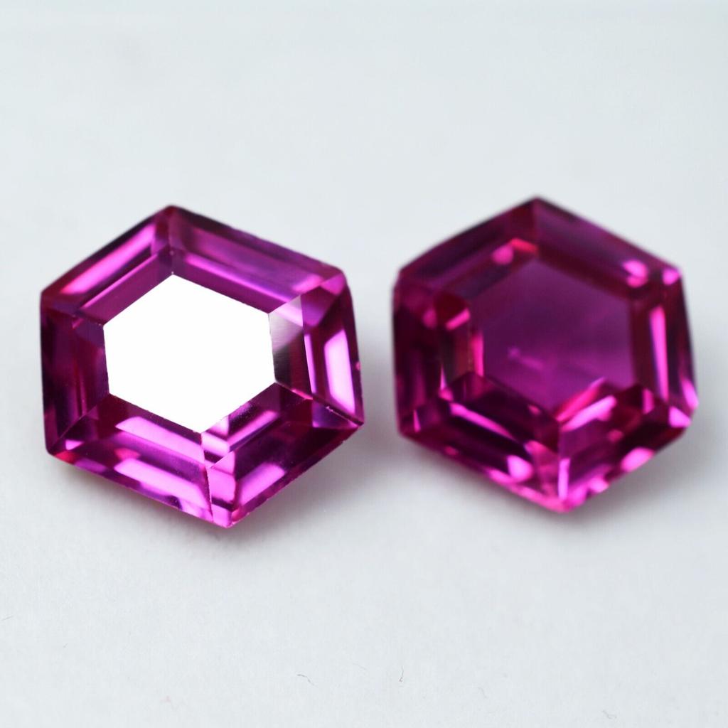 Natural Pink Sapphire Loose Gemstone Fancy Cut 16.32 Ct Pair September Birthstone for Jewelry Making