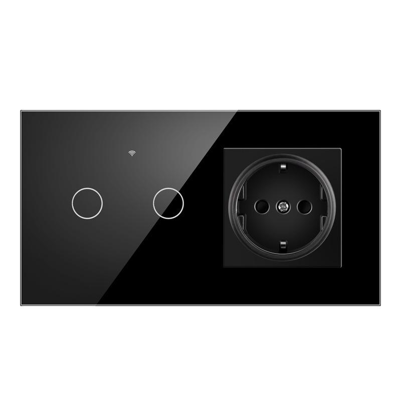 European Standard WIFI Smart Switch: Single Round Tempered Glass Voice & APP-Controlled Panel.