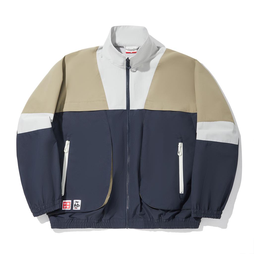 Li Ning X CHUMS Collaboration Series Comfortable Casual Simple Loose Sports Jacket Men Jacket Gem-Deep-Blue Brown AFDV841-2
