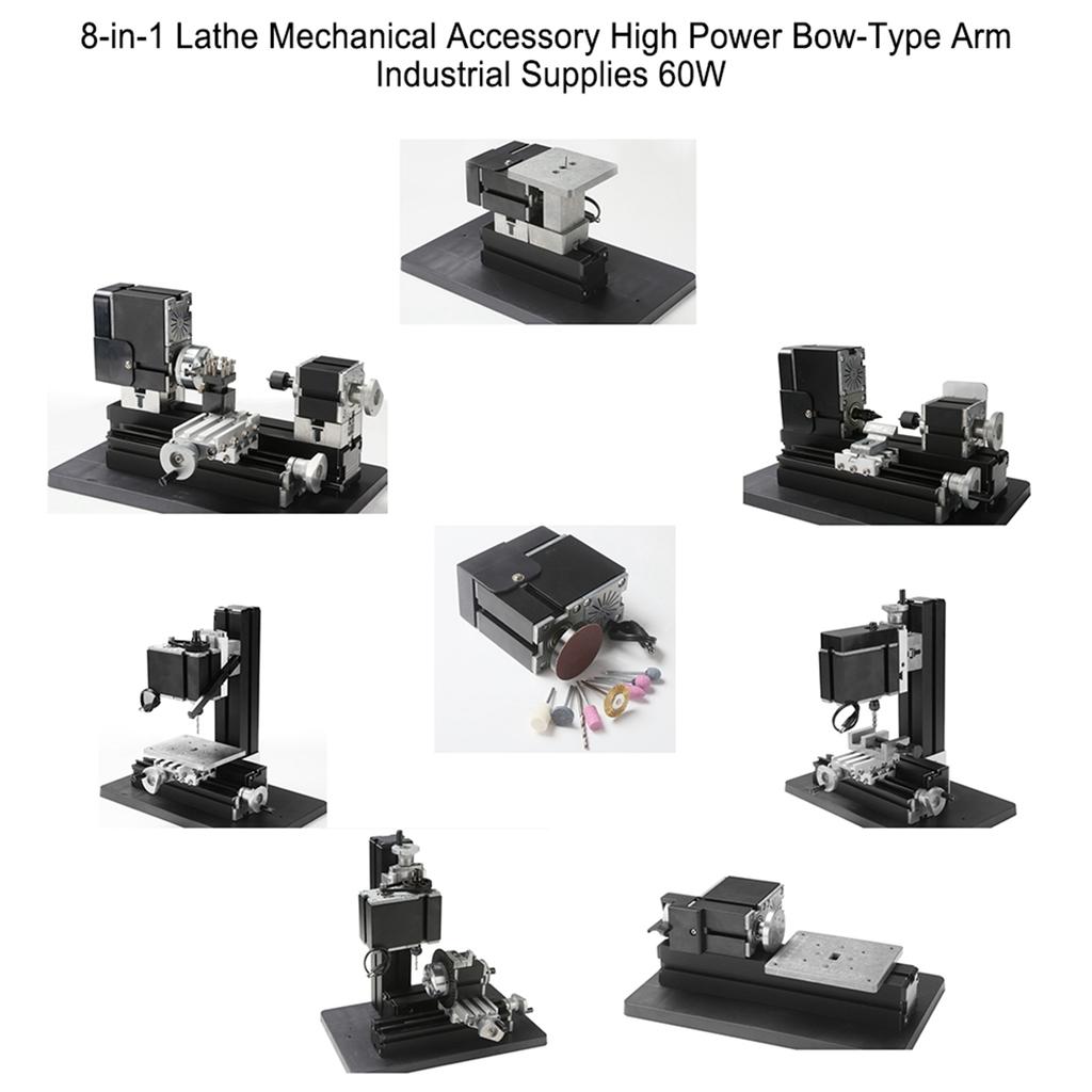 8 In 1 Lathe Mechanical Accessory High Power Bow Type Arm Industrial Supplies 60W