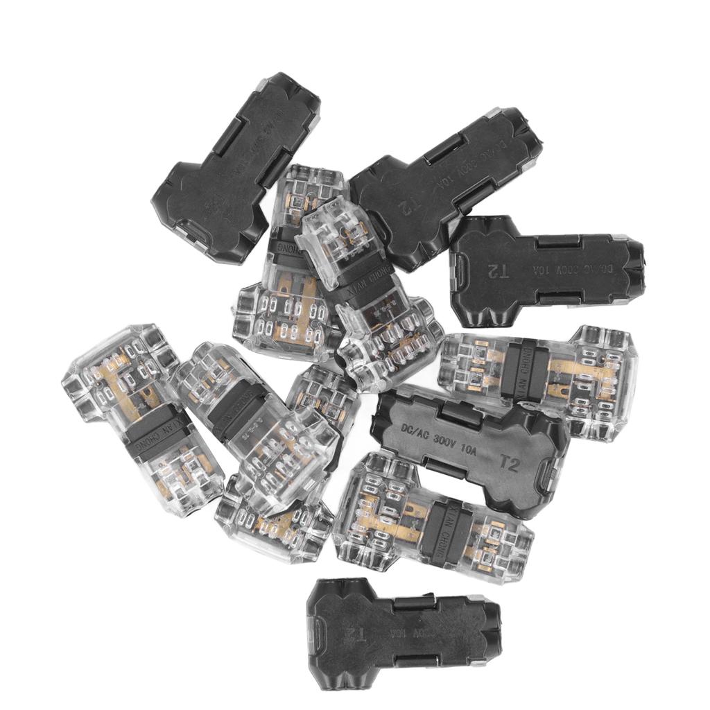 12pcs Low Voltage T Tap Connectors 3 Way Wire Connector Quick Solderless Wire Splice Connector for Car
